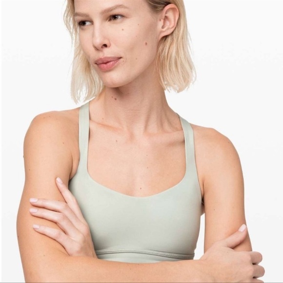 Lululemon Free to Be Bra Wild Long Line Jade Grey (7) - Picture 4 of 16